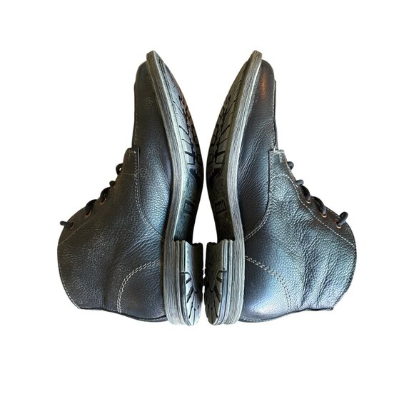 Roan Cass BLACK BARCELONA Handmade Ankle Lace Up Boots Size 10 Bed Stu - Picture 8 of 14